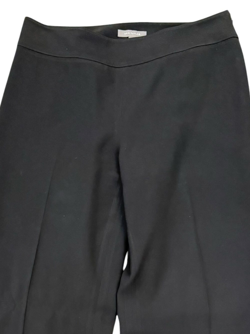 Ann Taylor Wide Leg High Rise Lined Dress Pants Black Professional Triacetate 8 - Picture 3 of 14